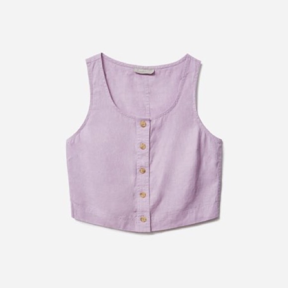 ISO Everlane linen button front crop top in any color, size 12 - Picture 3 of 3